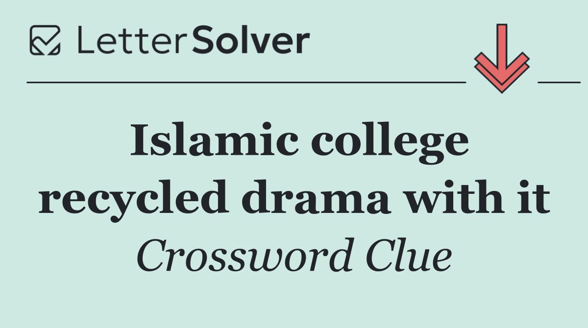 Islamic college recycled drama with it