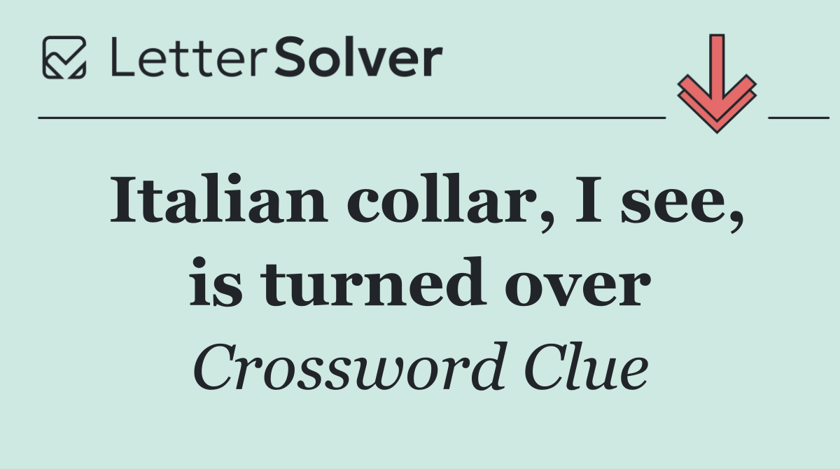 Italian collar, I see, is turned over