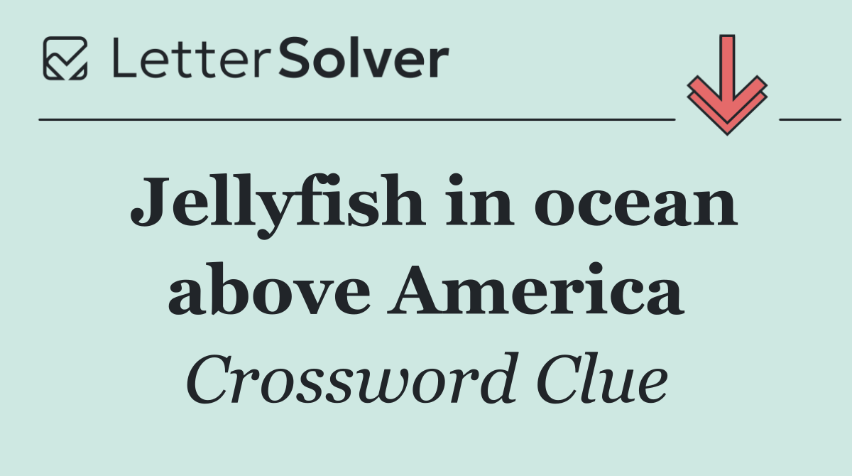 Jellyfish in ocean above America