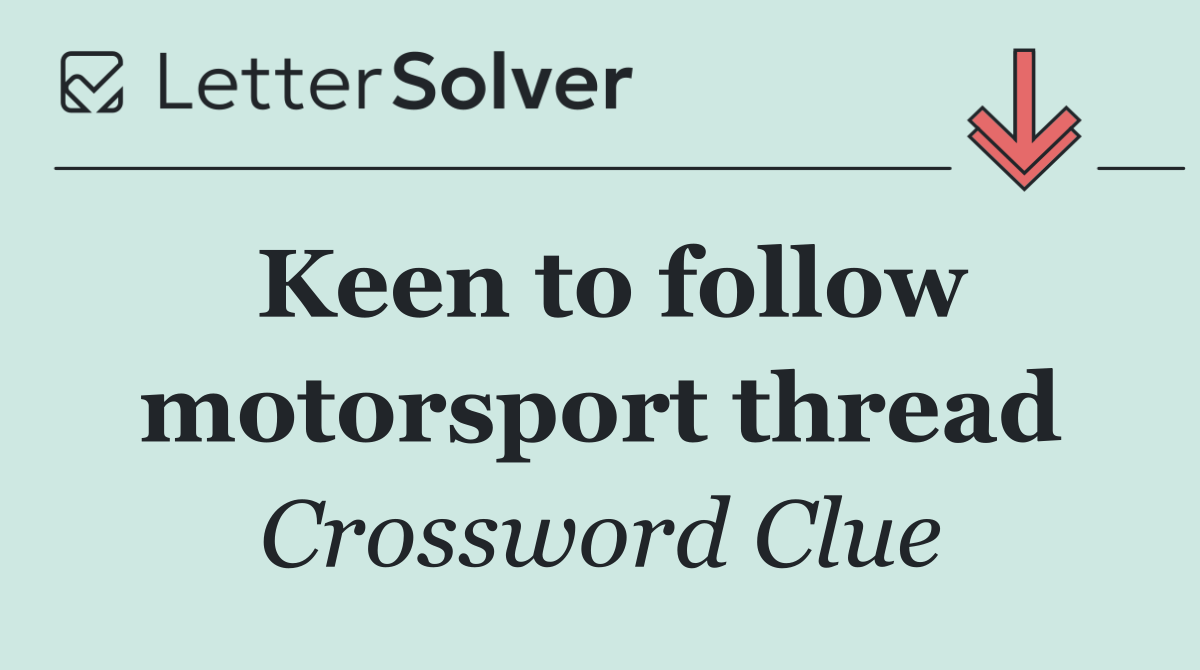 Keen to follow motorsport thread