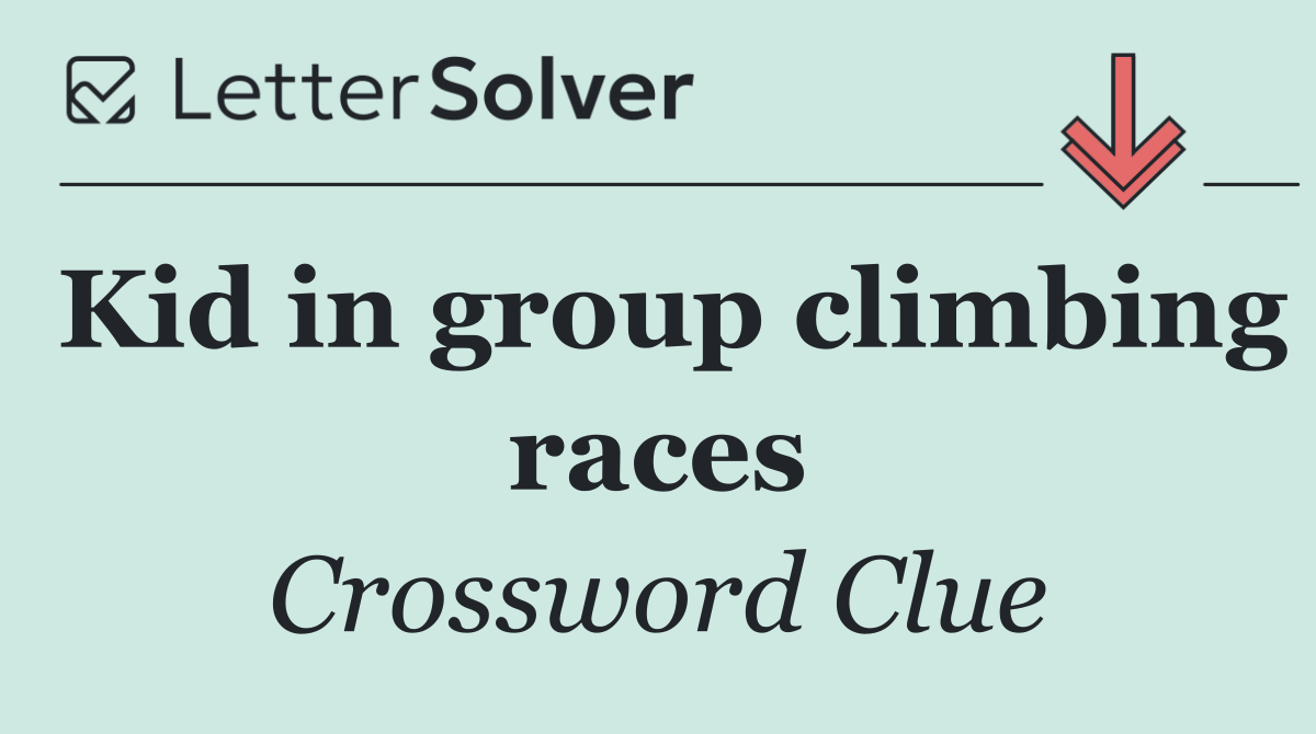 Kid in group climbing races