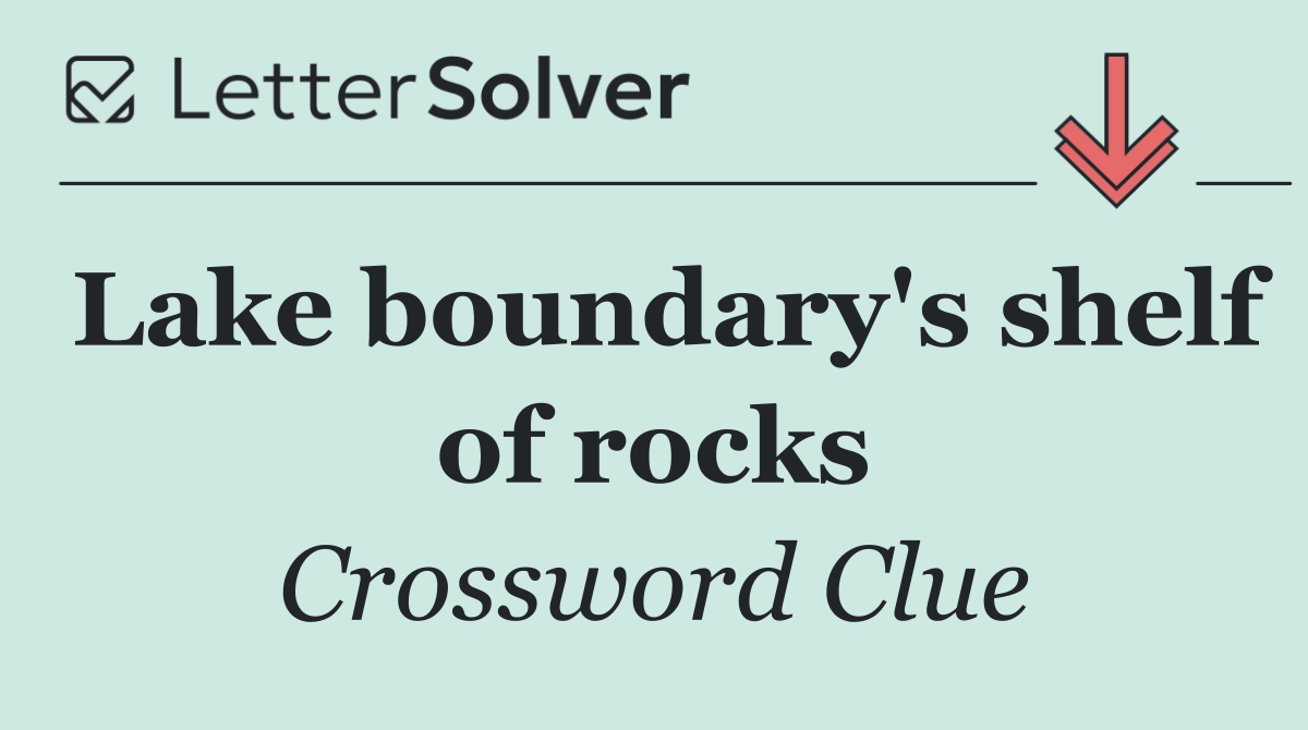 Lake boundary's shelf of rocks