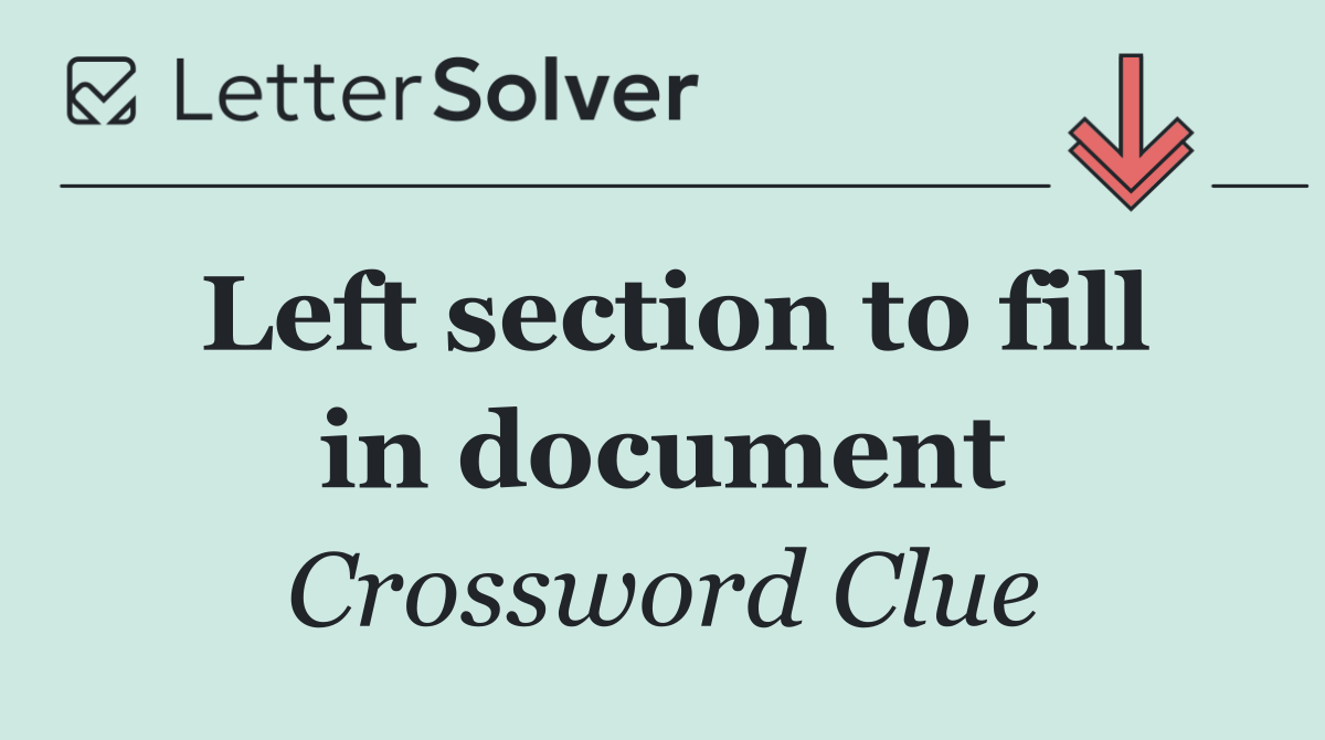 Left section to fill in document