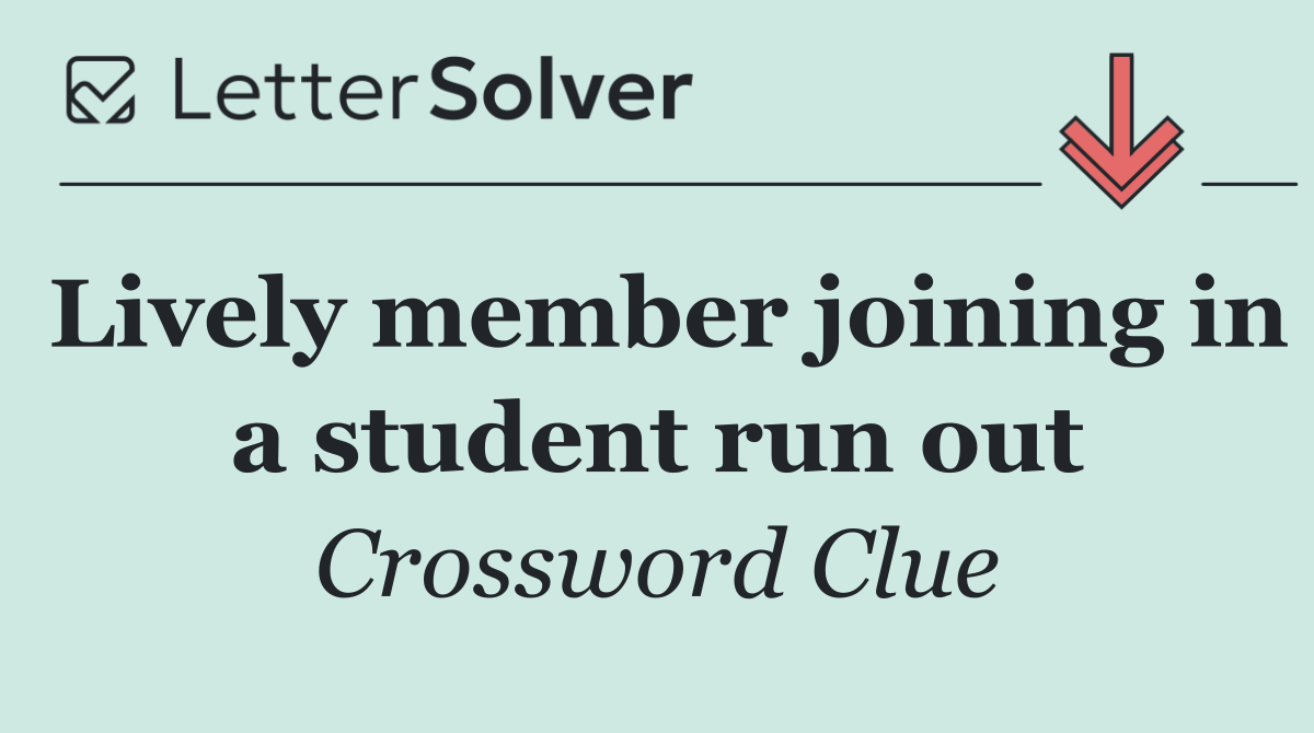 Lively member joining in a student run out