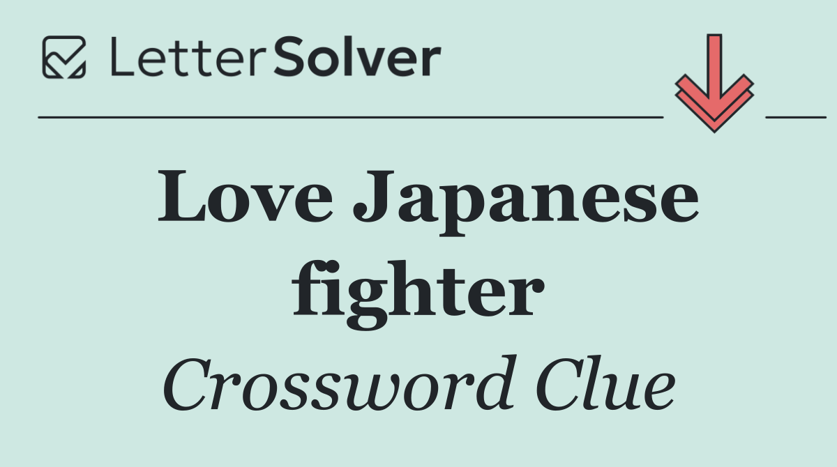 Love Japanese fighter