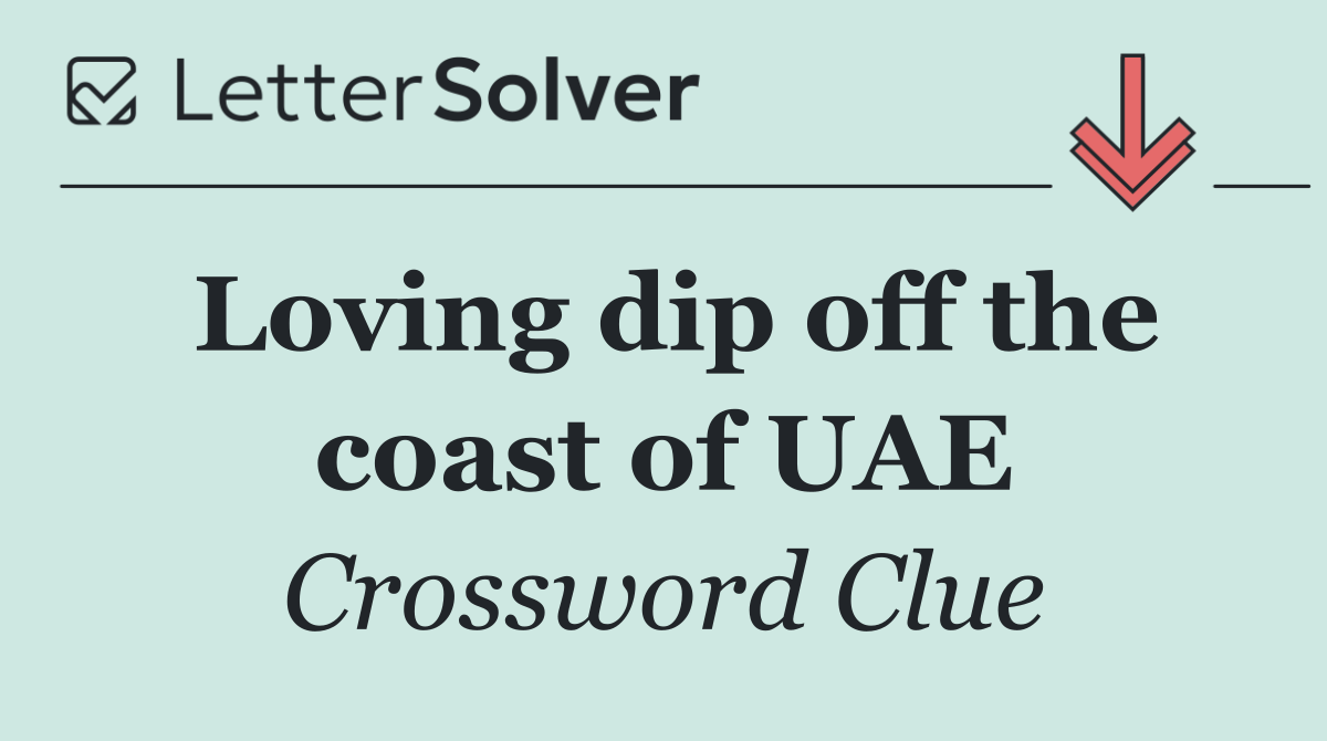 Loving dip off the coast of UAE