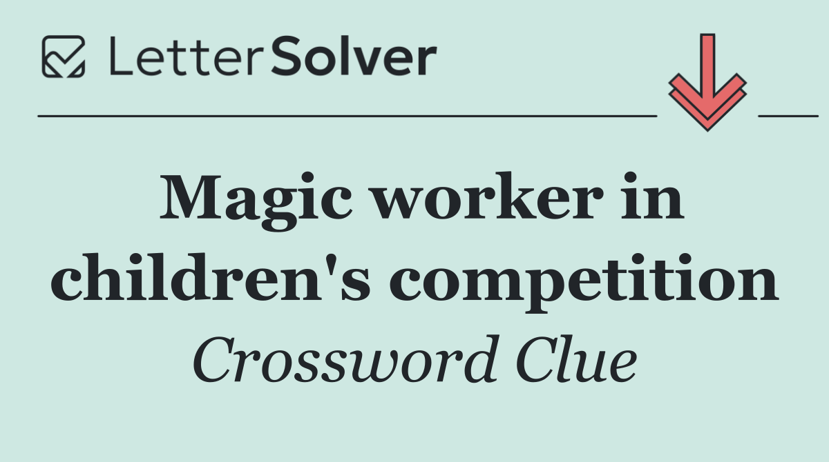 Magic worker in children's competition