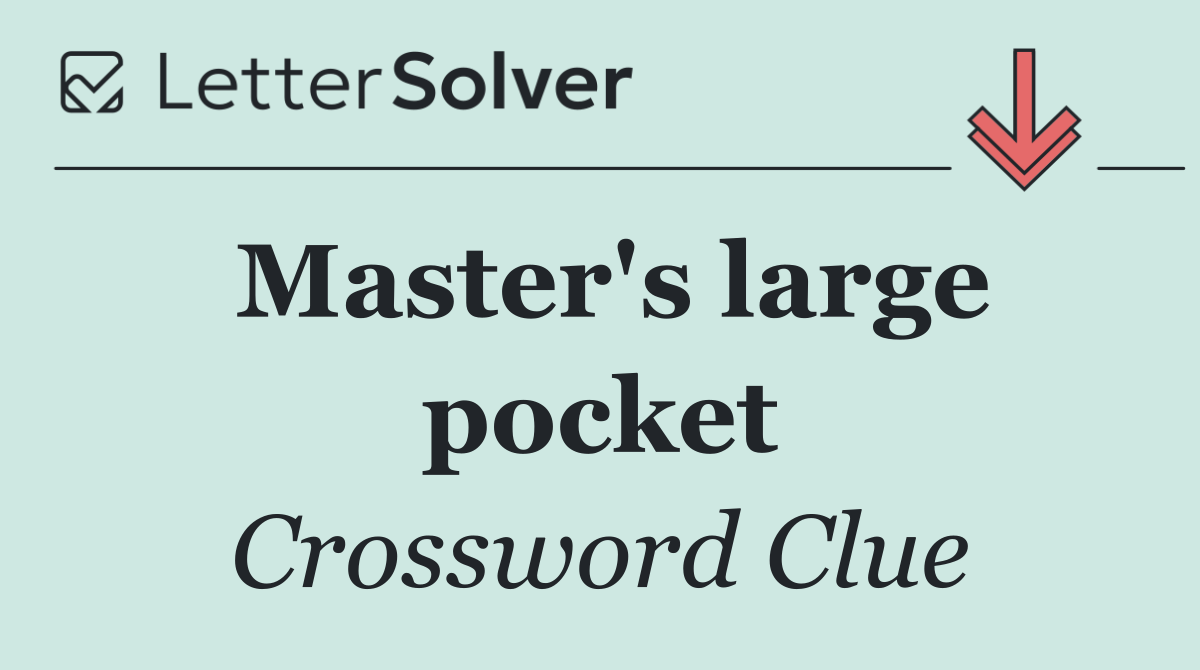Master's large pocket