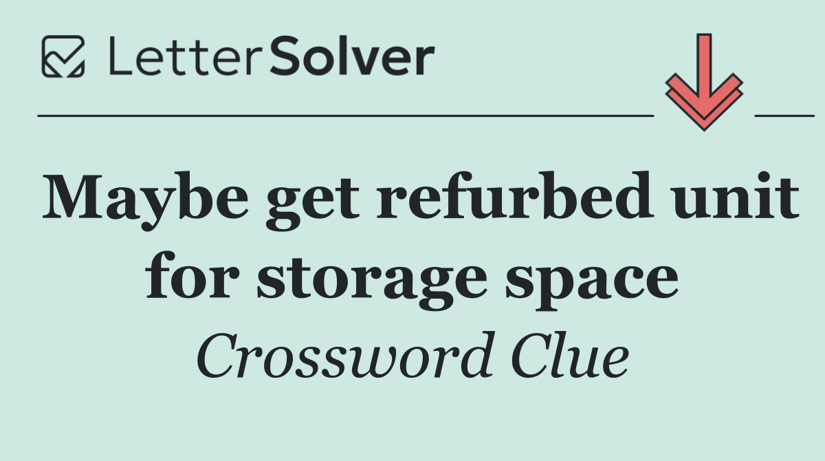 Maybe get refurbed unit for storage space