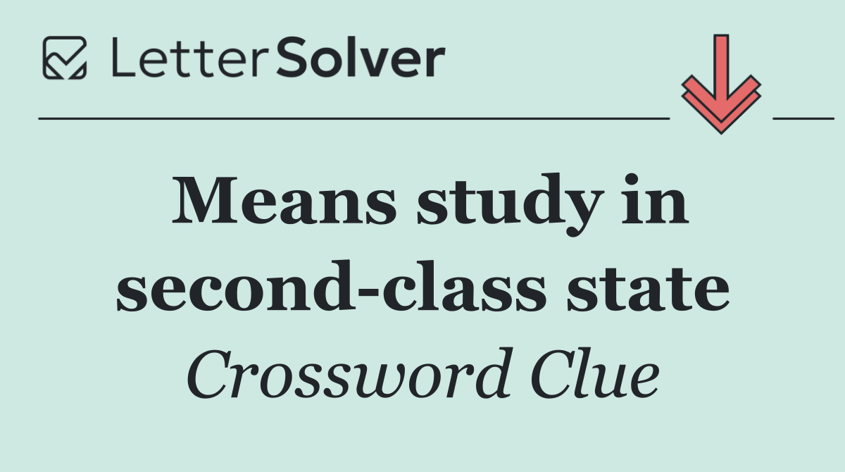 Means study in second class state