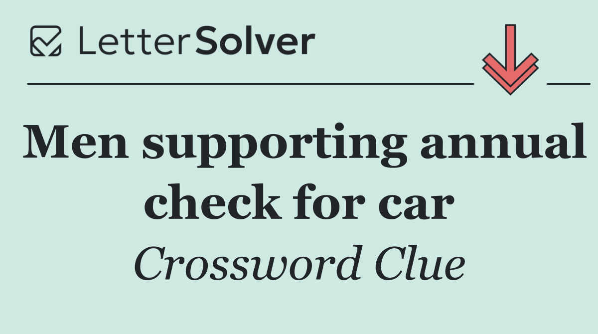 Men supporting annual check for car