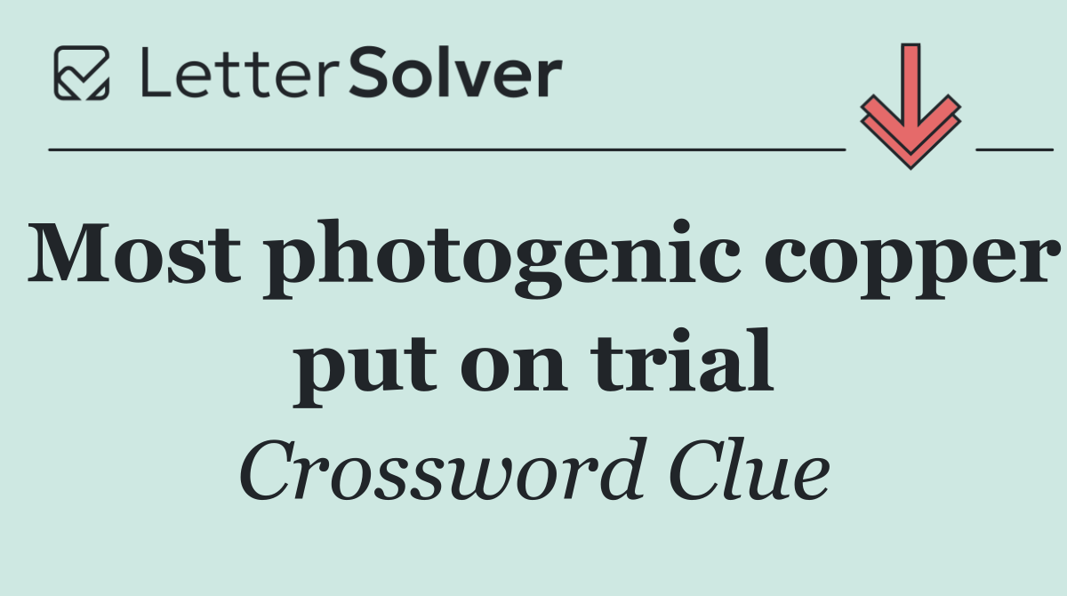 Most photogenic copper put on trial