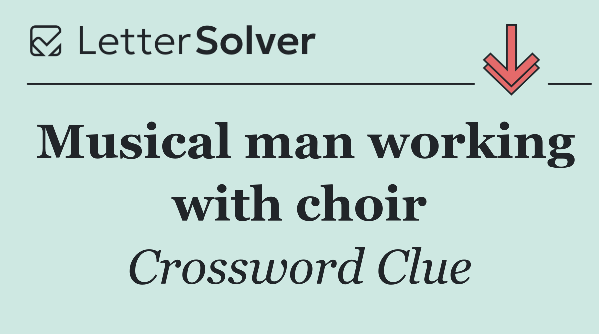 Musical man working with choir