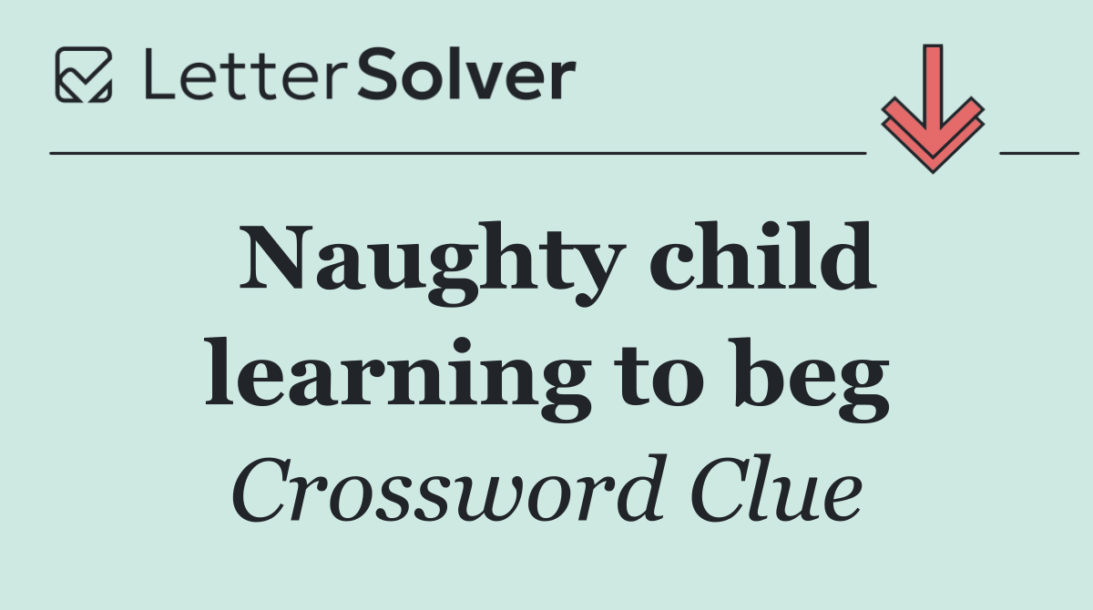 Naughty child learning to beg