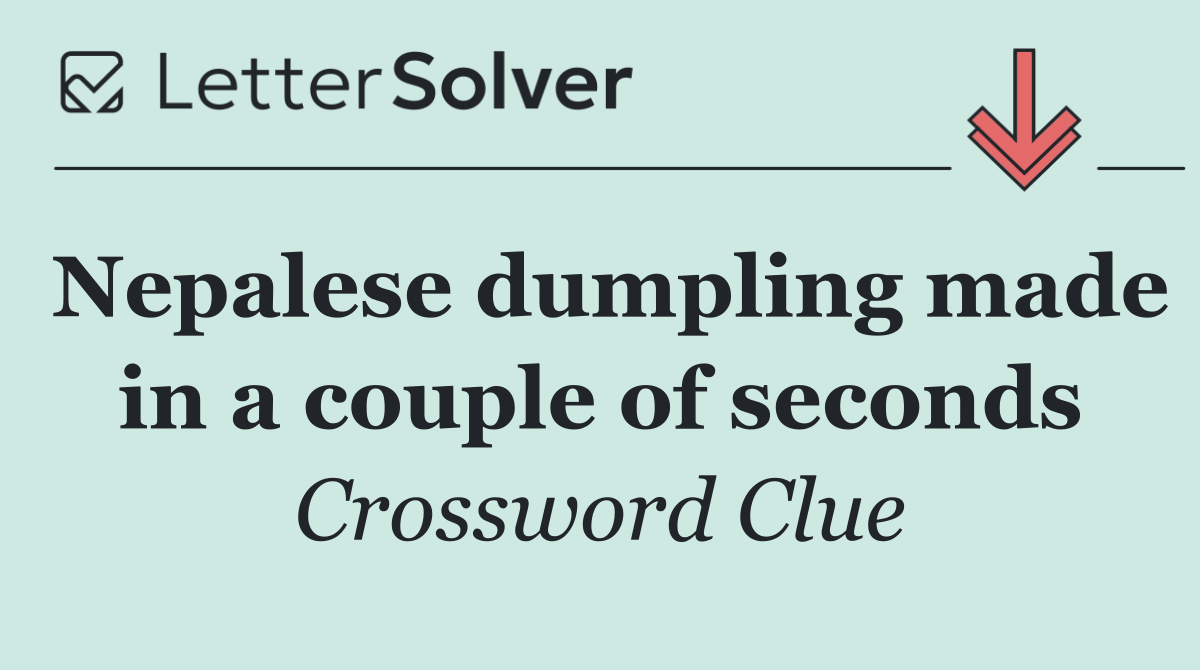 Nepalese dumpling made in a couple of seconds