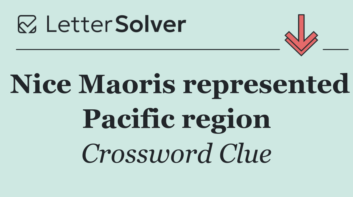 Nice Maoris represented Pacific region