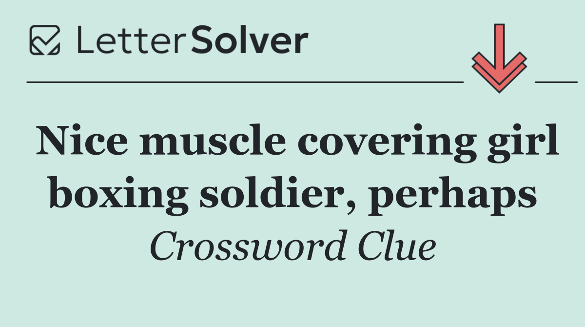 Nice muscle covering girl boxing soldier, perhaps