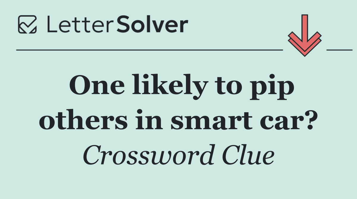 One likely to pip others in smart car?