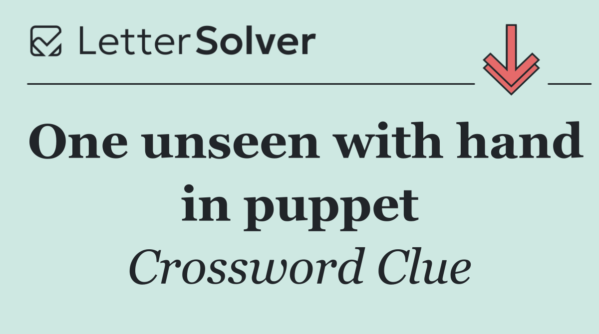 One unseen with hand in puppet