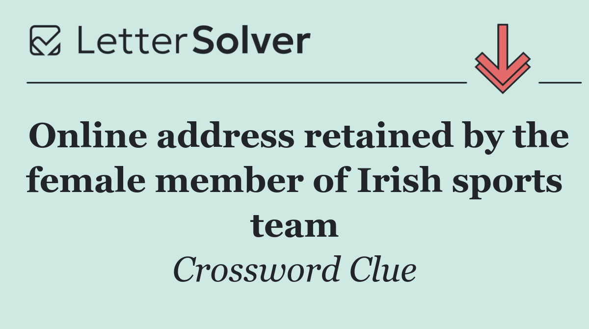 Online address retained by the female member of Irish sports team
