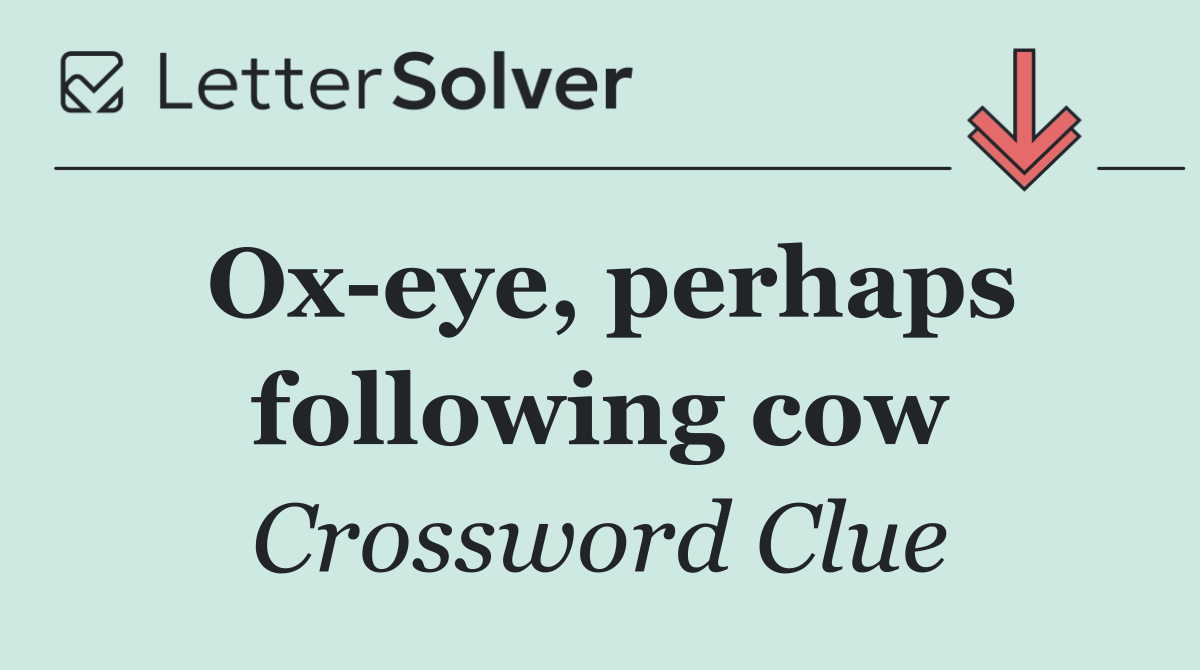 Ox eye, perhaps following cow
