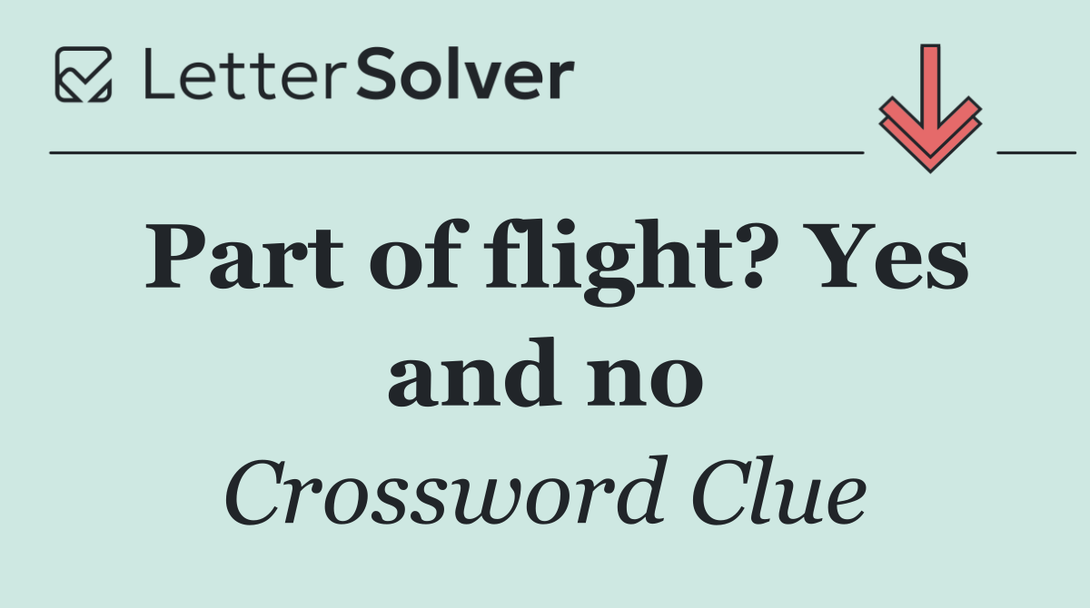 Part of flight? Yes and no