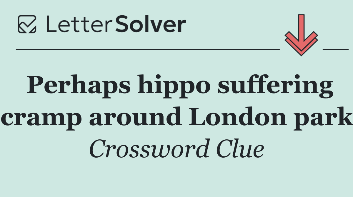 Perhaps hippo suffering cramp around London park