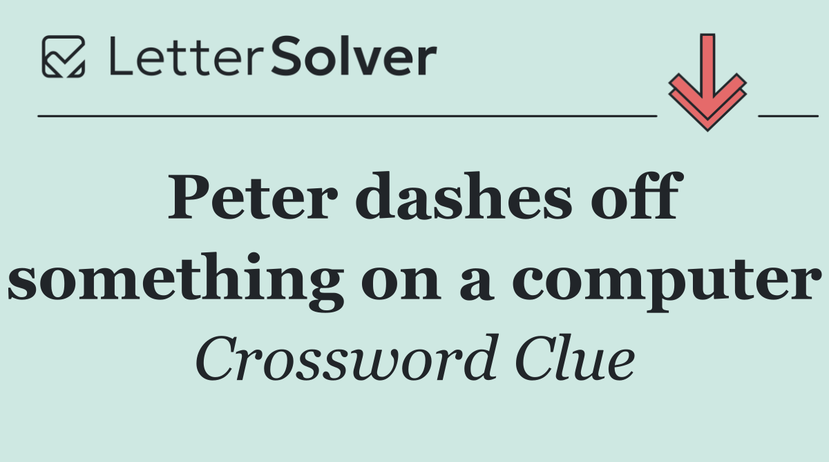 Peter dashes off something on a computer