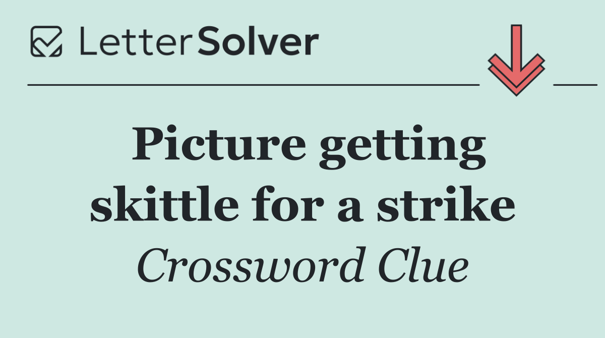 Picture getting skittle for a strike