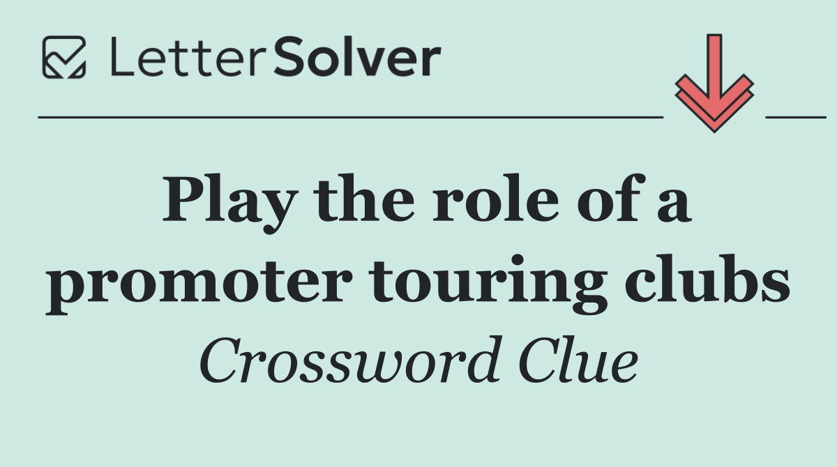 Play the role of a promoter touring clubs