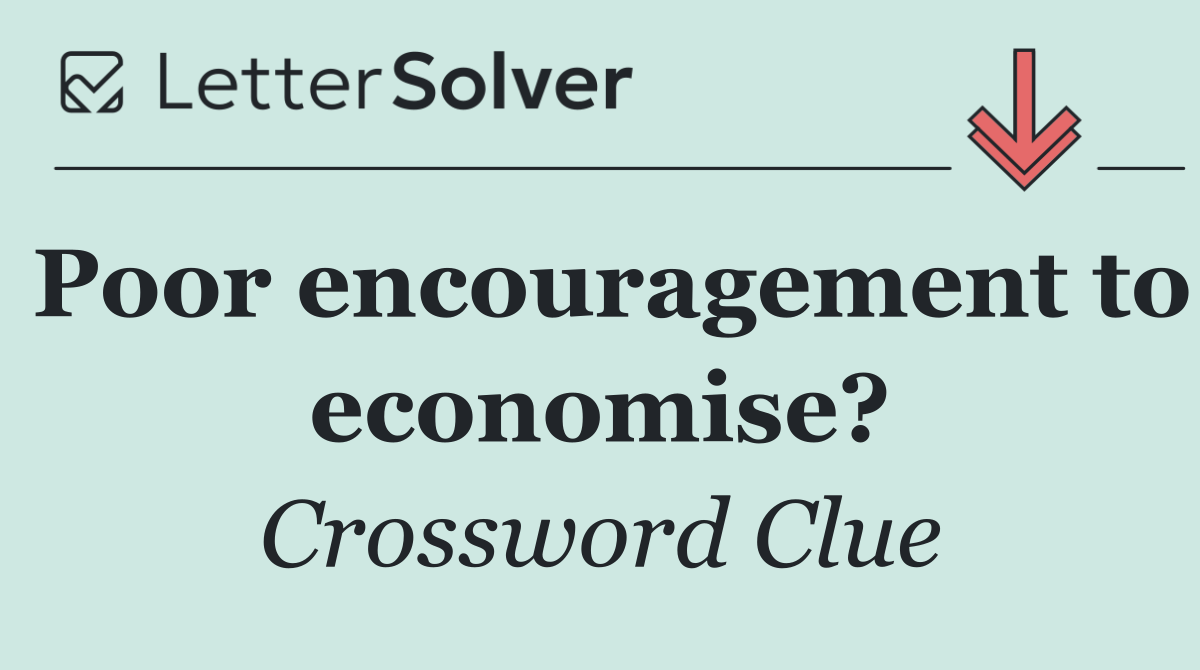 Poor encouragement to economise?