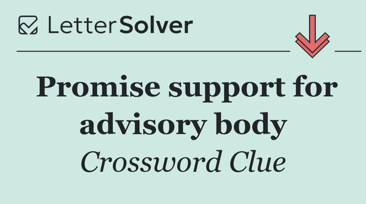 Promise support for advisory body