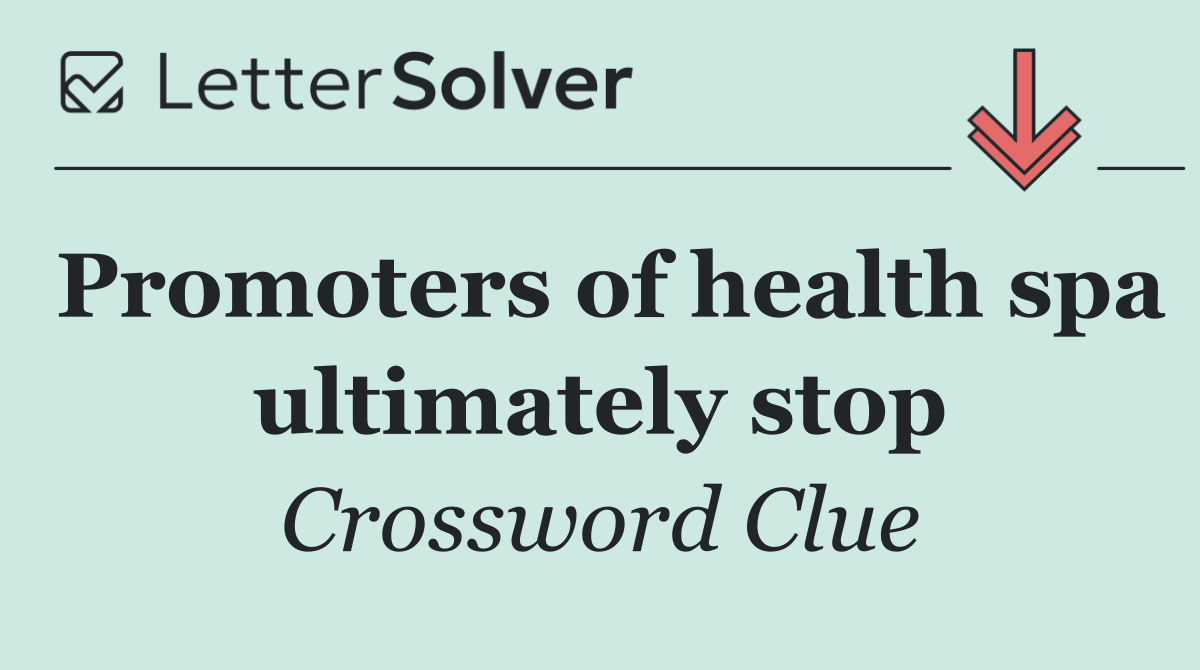 Promoters of health spa ultimately stop