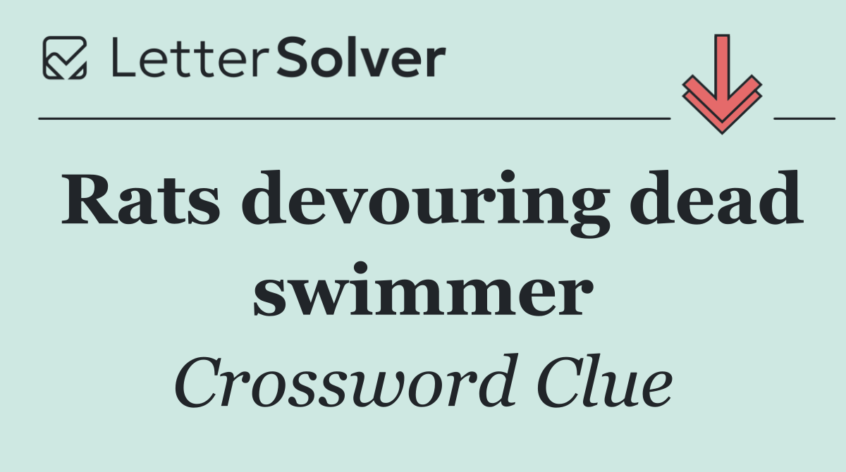 Rats devouring dead swimmer