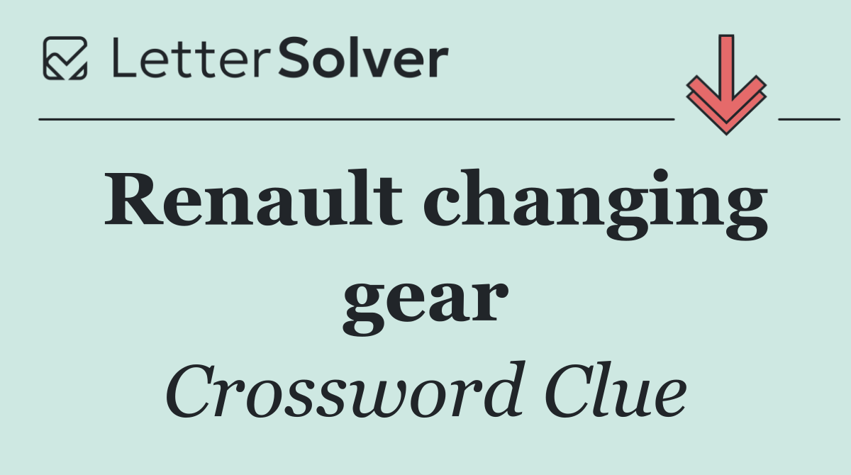 Renault changing gear