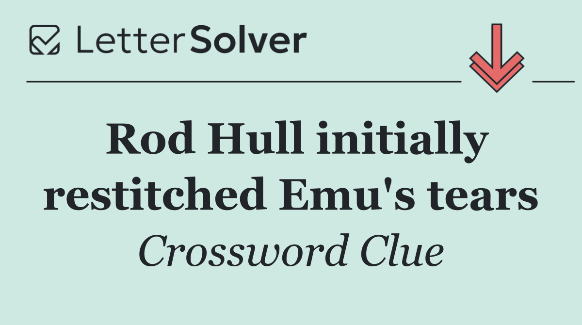Rod Hull initially restitched Emu's tears