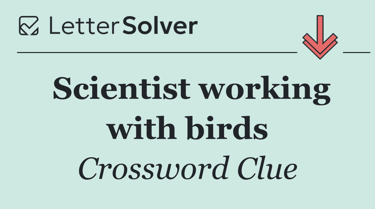 Scientist working with birds