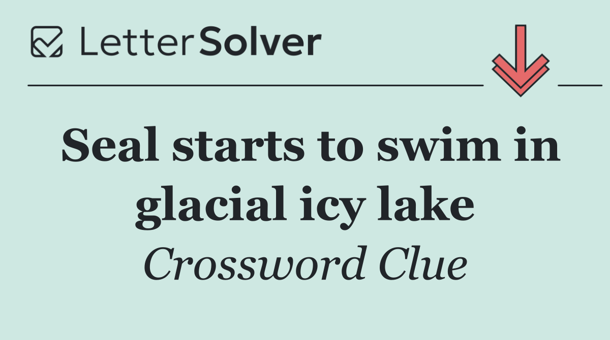 Seal starts to swim in glacial icy lake