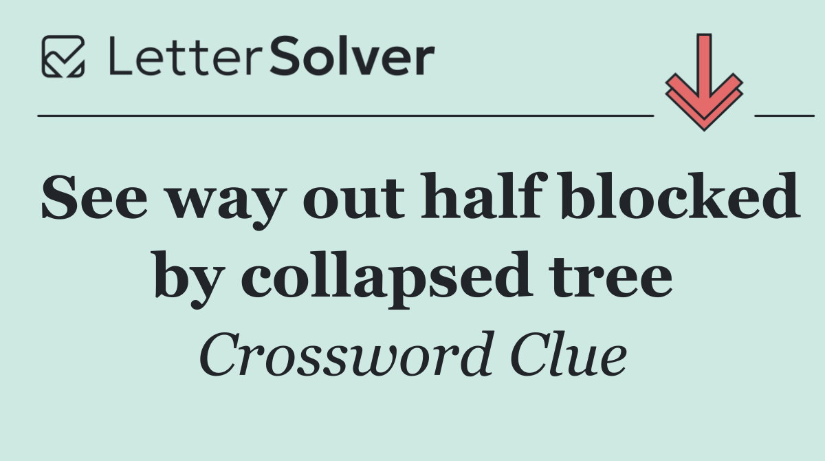 See way out half blocked by collapsed tree