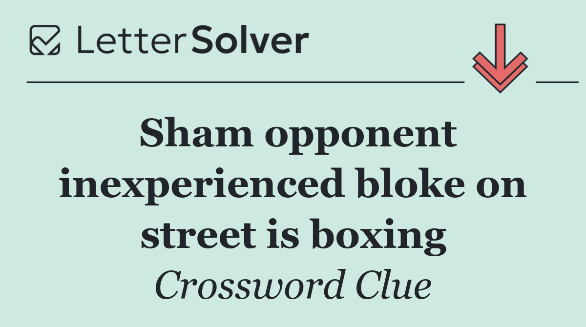 Sham opponent inexperienced bloke on street is boxing