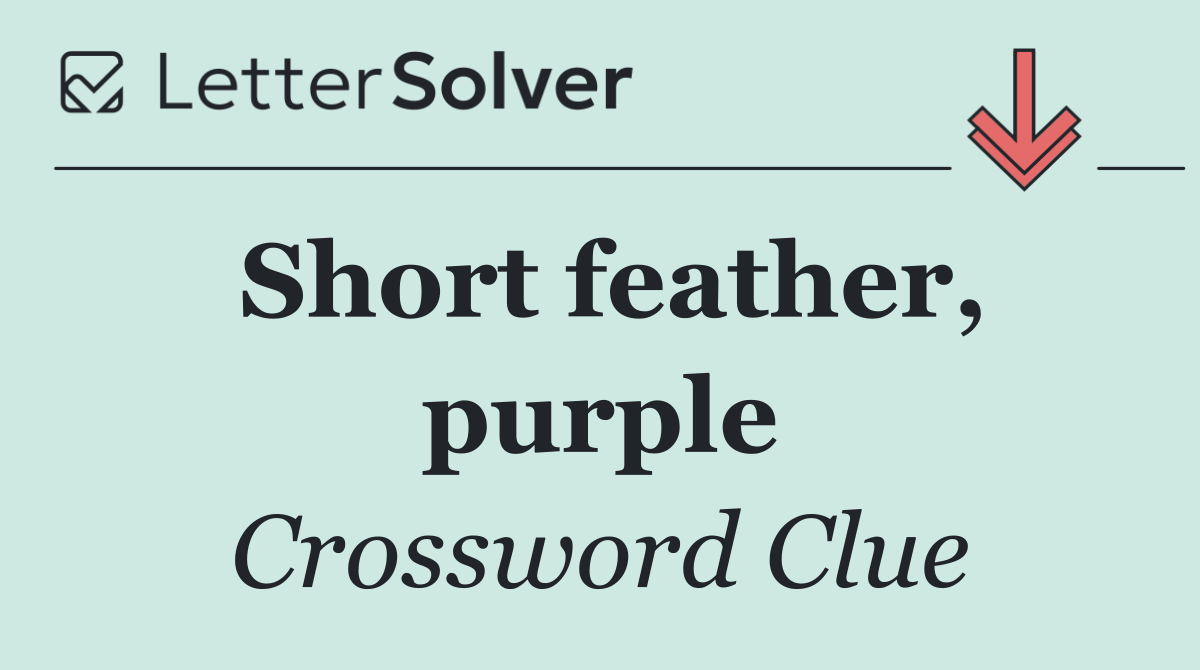 Short feather, purple