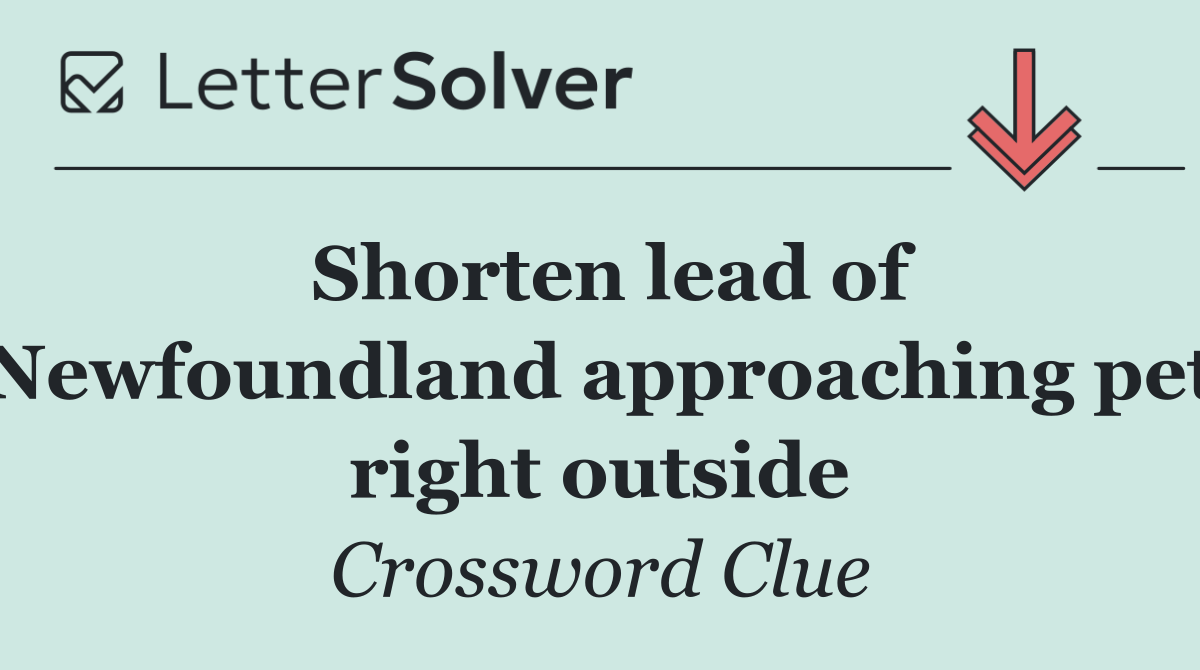 Shorten lead of Newfoundland approaching pet right outside