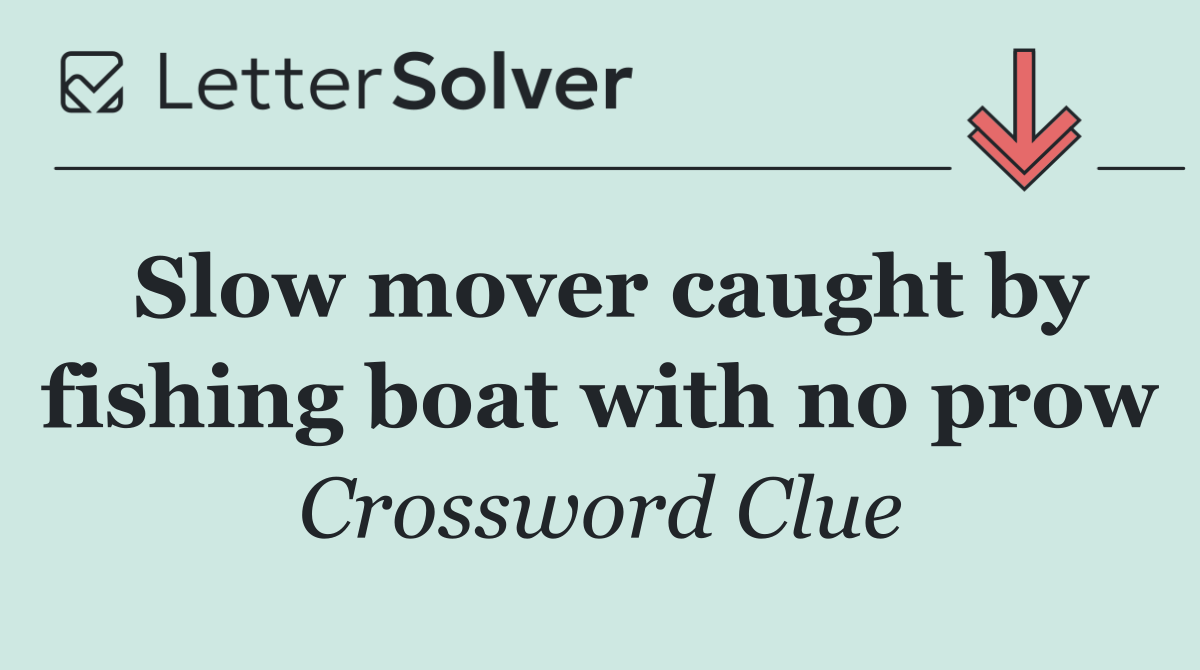 Slow mover caught by fishing boat with no prow