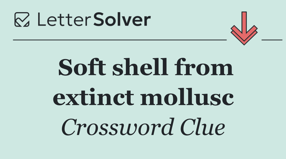 Soft shell from extinct mollusc