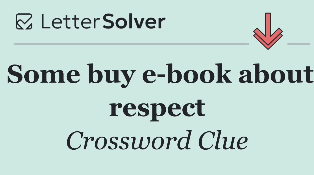 Some buy e book about respect