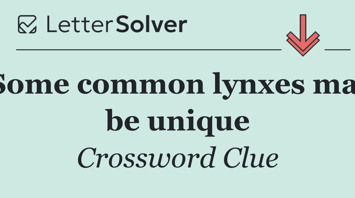 Some common lynxes may be unique