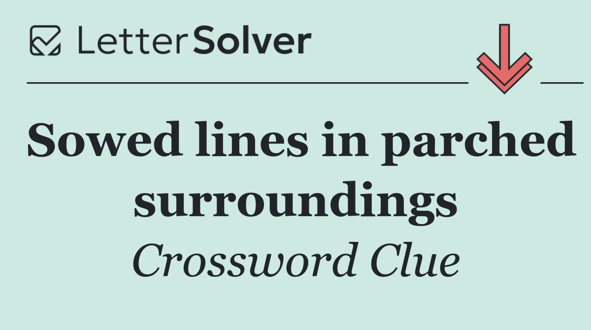 Sowed lines in parched surroundings