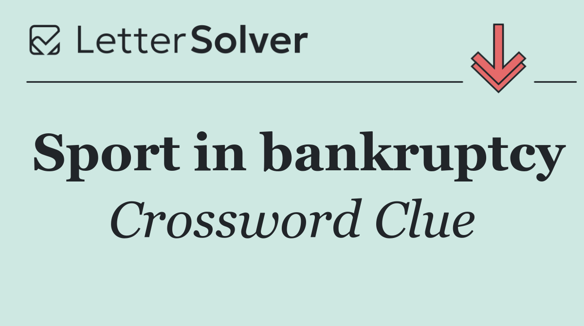 Sport in bankruptcy