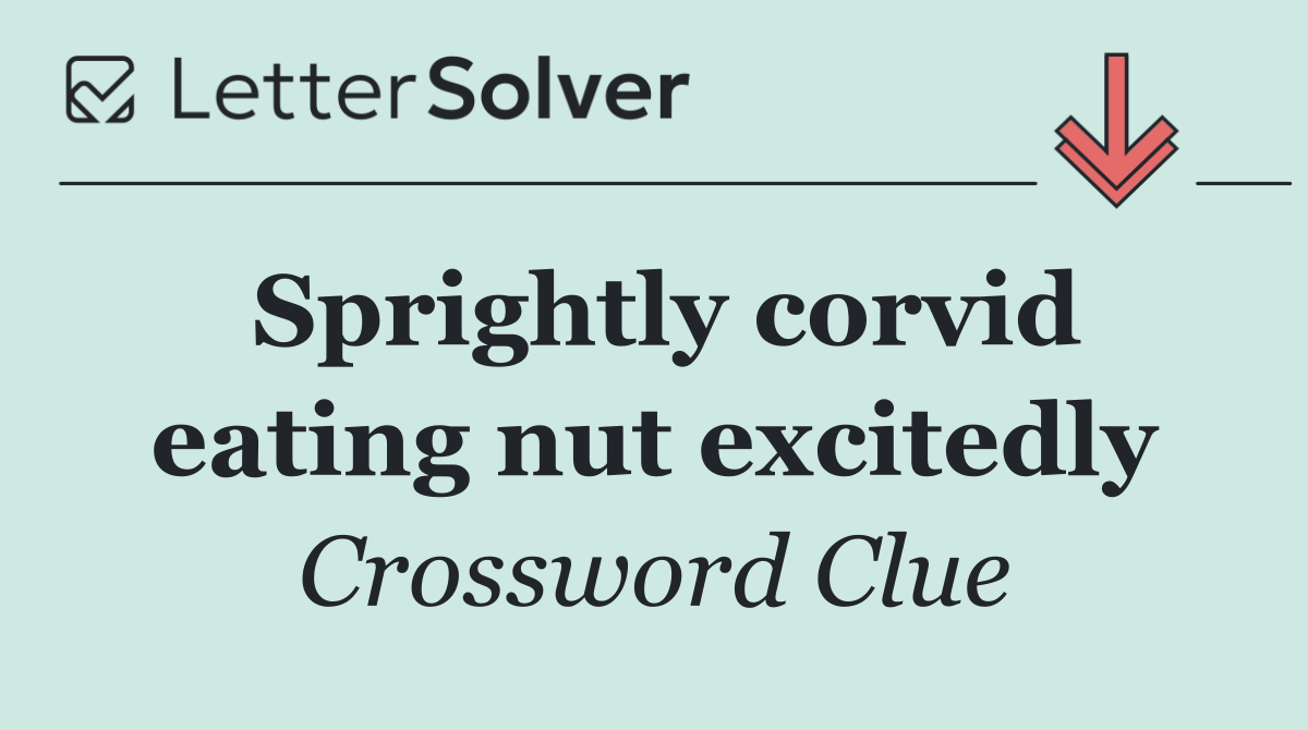 Sprightly corvid eating nut excitedly