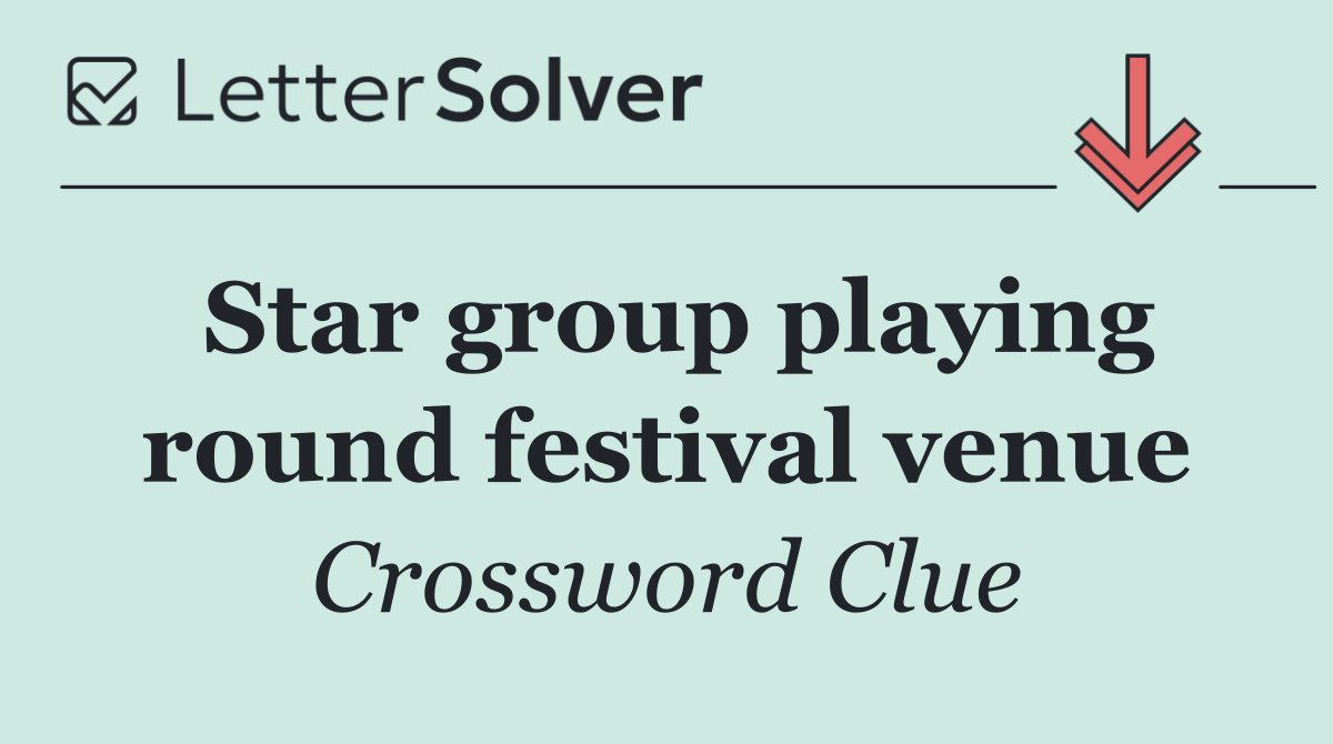 Star group playing round festival venue